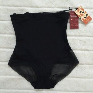 NWT Honey Love Super Power Breif High-Waisted Black Shapewear Briefs Size Large